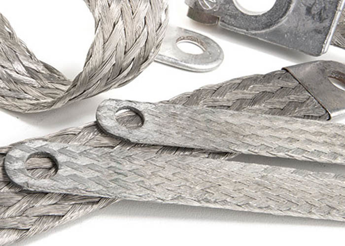 Electric Installation Tinned Copper Braid Shield , Emi Braided Sleeving RoHS