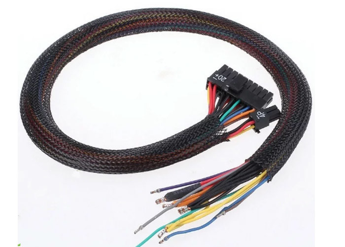 Fire Retardant Expandable Cable Sleeve Black Color For Wire Harness