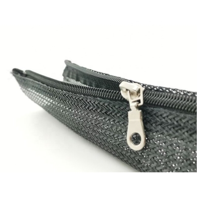 Abrasion Resistance Cable Organizer PET Zipper Cable Sleeving Flame Retardant