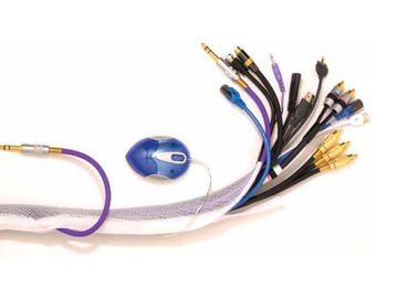 Shiny Flexible PET Expandable Braided Sleeving Abrasion Resistant For Computer