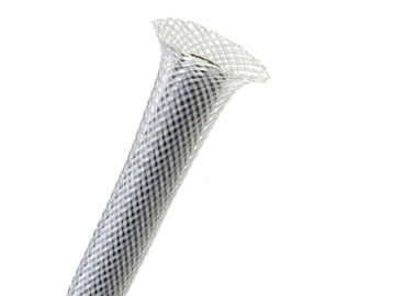 Green / Yellow Custom Nylon Cable Sleeve Good Flexibility Heavy Duty