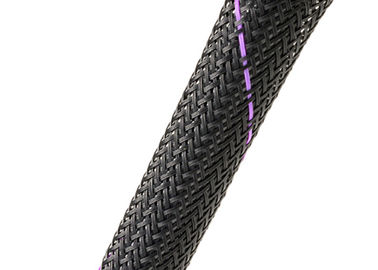 Flame Proof Pet Wrap Braided Sleeving , Black Braided Wire Sleeve Eco - Friendly