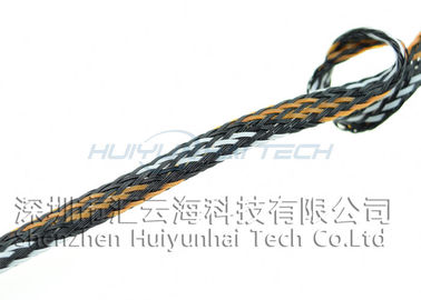 4mm Round High Temp Wire Sleeve , Braided Heat Resistant Sleeve For Cable