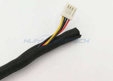 Custom Pet Self Wrapping Split Braided Sleeving Flame Retardant For Wire Harness