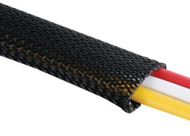 Polyester Electical Braided Sleeving , High Flame - Retardant Braided Wire Sleeve