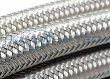 304 Metal Stainless Steel Braided Sleeving Full Coverage For EMI Cable Protection