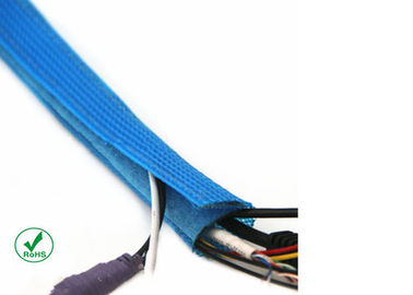 Wire Harness Management Velcro Braided Cable Wrap , Velcro Wire Cover Light Weight
