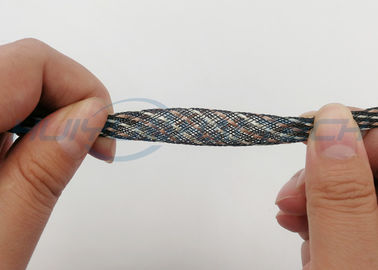 Heavy Duty PET Expandable Braided Sleeving Multi Colors Light Weight UV Resistant