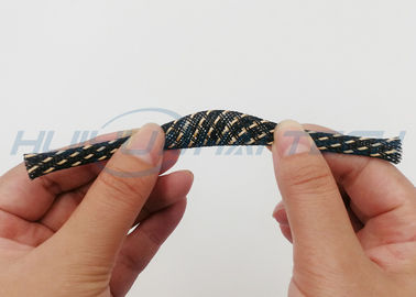 Flame Proof Expandable Braided Cable Sleeving , Fireproof Wire Sleeving Custom