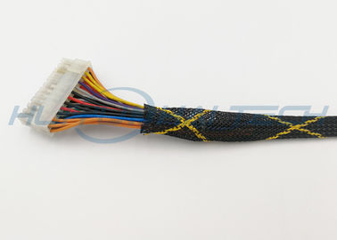 High Temperature PET Expandable Braided Sleeving Power Lines Cable Harness