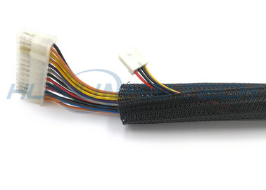 Open Type Split Braided Cable Protection Sleeve , High Temperature Wire Sleeve