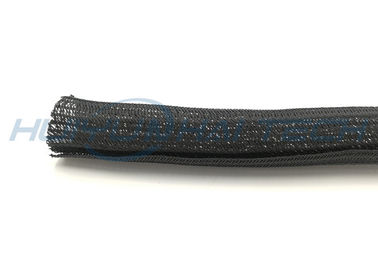 Full PET Heat Resistant Wire Sleeve , Split Closing Cable Sleeve Eco - Friendly
