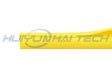 Yellow Color Self Wrapping Sleeving PET Cable Sleeve Self Closing Harness