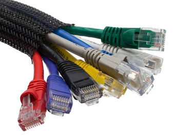 Abrasion Resistant Automotive Braided Sleeving Office Line Wiring Harness Management