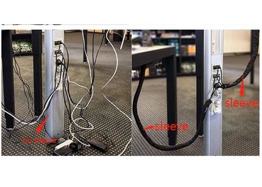 PET Material Velcro Braided Cable Wrap , Velcro Wire Cover For Cables Assemblies