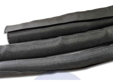 PET Split Self Wrapping Braided Sleeving , F6 Sself Closing Braided Wire Wrap
