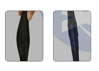 Electrical Braided Automotive Wire Sleeve , Expandable Cable Sleeving Pet Material