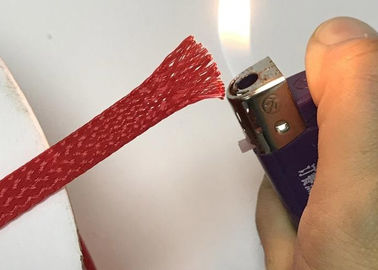 Wear Resistant Expandable Braided Cable Sleeving Pet Nylon Material With Logo Printing