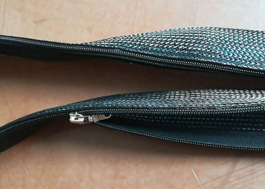 Custom Zipper Sleeve Cable Wrap , Zipper Braided Sleeve For Cable Harness