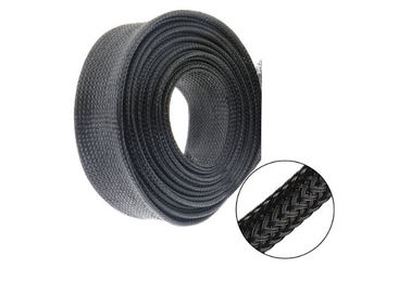 Wear Proof PET Expandable Braided Sleeving Cable High Strength Harness Usage
