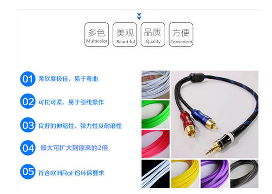 VW-1 Flammability Flexible PET Expandable Braided Sleeving