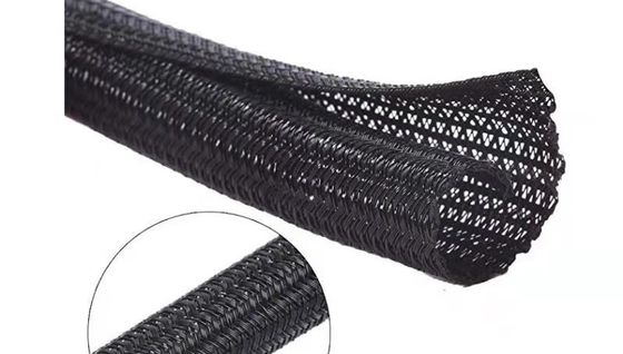 Semi Rigid flexible Self Wrapping Split Braided Sleeving Abrasion Resistance