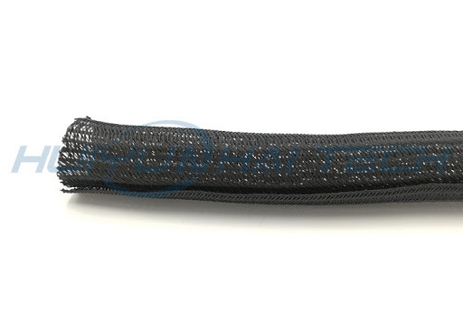 High Flexible PET Self Wrapping Split Braided Sleeving Against Abrasion