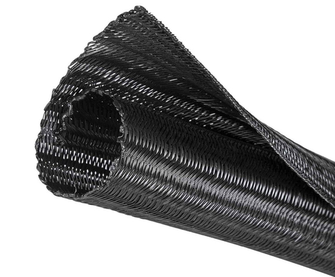 50mm Polyester Self Wrapping Split Braided Sleeving Flame Retardant