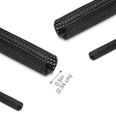 Flame Retardant 6mm Self Wrapping Split Braided Sleeving Split Braided Cable Sleeve