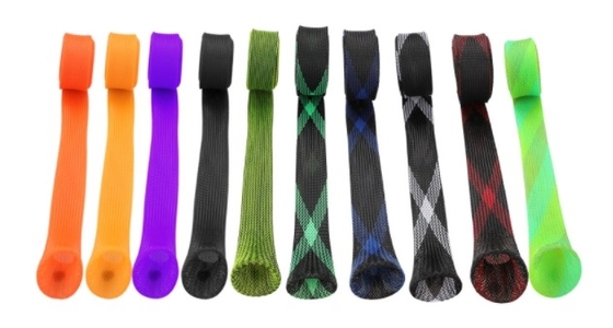 Expandable Braided Fishing Pole Protectors Jacket Socks Abrasive Resistance